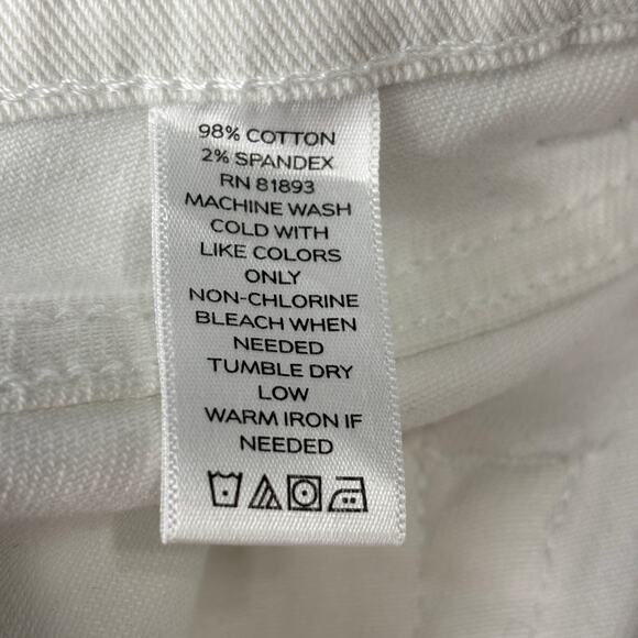 Denim & Co Jeans Size 16 Tall White How Slimming Stretch Denim Straight Leg - Picture 11 of 11